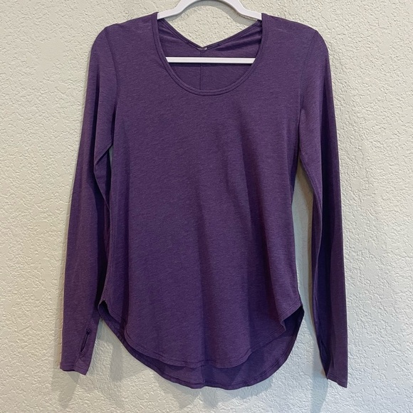 Lululemon Yogini 5 Year Long Sleeve Tee in Heathered Bold Violet - Picture 7 of 9